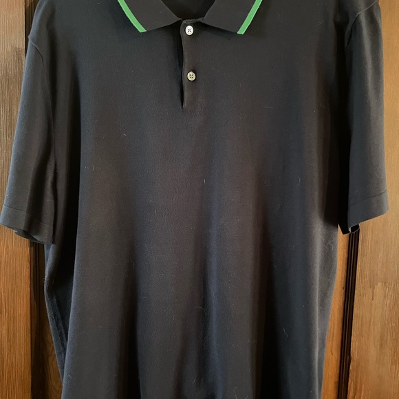 Theory brand super fine knit navy Polo XL - Picture 5 of 7